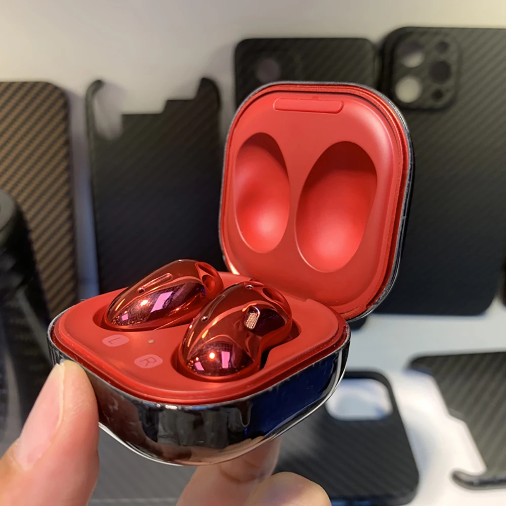 Защитный чехол из углеродного волокна для Samsung Galaxy Buds Pro Live беспроводной