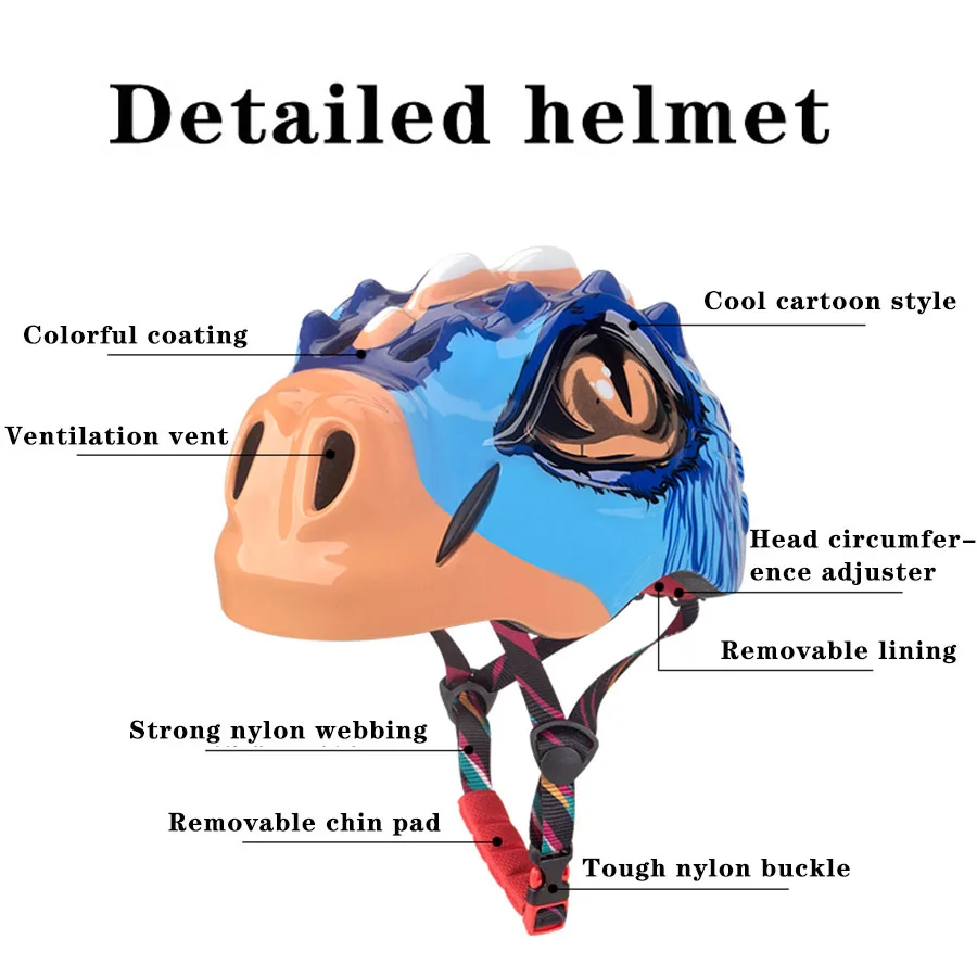 Детский велосипедный шлем с задним светильником детский спортивный для катания