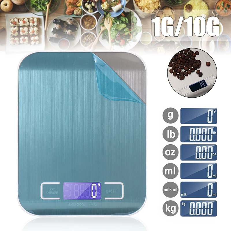 

Новый Кухня цифровые электронные весы для взвешивания ЖК-дисплей цифровой Пособия по кулинарии весы ЖК-дисплей 1g-10 кг Кухня Еда измерения в...
