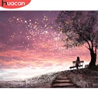 HUACAN картина маслом по номерам звездное небо пейзаж Ручная роспись украшение дома картина Ночная цифровая живопись холст