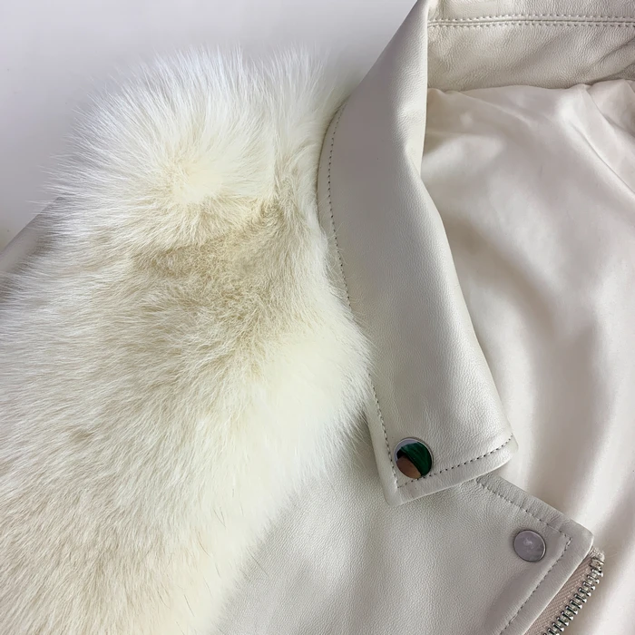 Куртка женская из искусственного меха теплая кожаная парка Осень-зима 2021 |