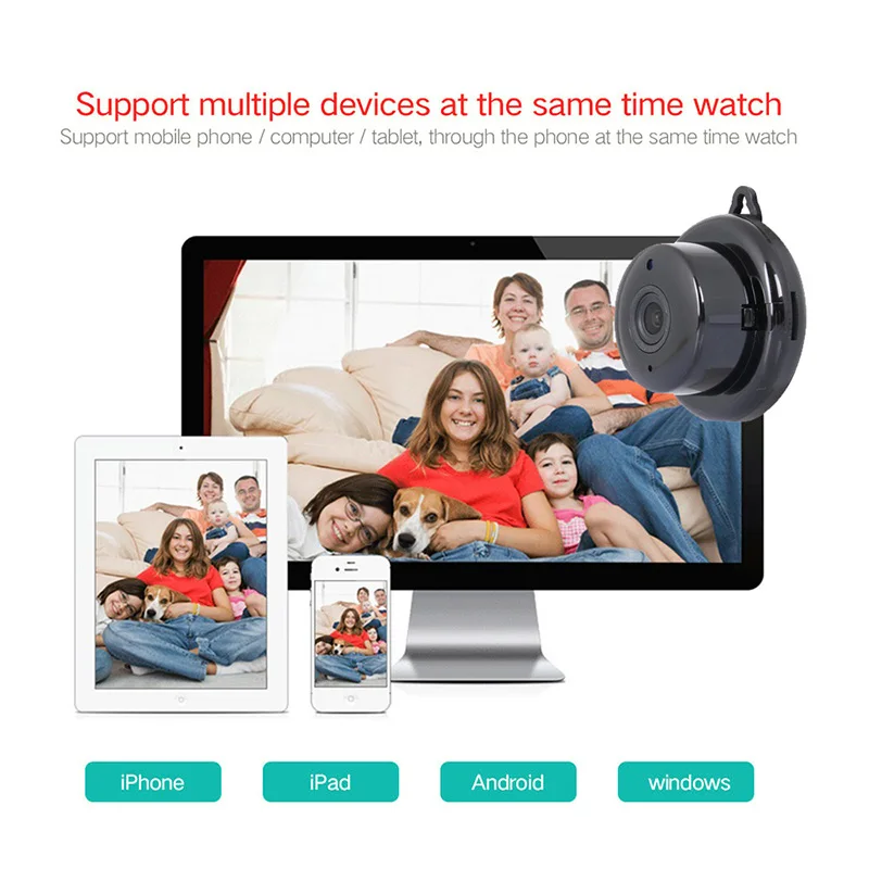 720P Беспроводной экшн камера с Wi Fi подключением Камера домашней безопасности IP CCTV