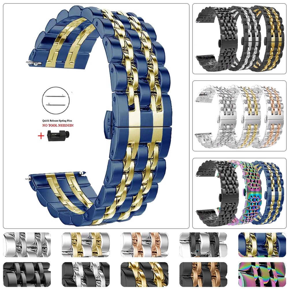 

Stainless Steel Wrist Strap For Garmin Venu Smart Watch Band Bracelet Metal For GarminActive/GarminMove 3 Luxe Style Band Correa