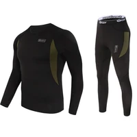 winter new men thermal underwear sets compression fleece sweat quick drying thermo underwear men clothing long johns