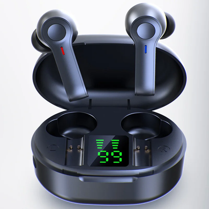

TWS Wireless Earphone HiFi Sound Headphone Bluetooth-compatible Headset Led Display Sport Earbud with Mic for Android IOS Phones