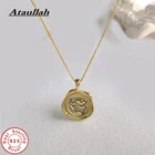 Ataullah Стерлингового Серебра 925 Ожерелье Ювелирных Изделий Подвеска 18 К Золото Милый Мультфильм Слон Круглый Знак Женщины Ожерелья колье бижутерия украшение на шею цепочка изделия из серебра NW084