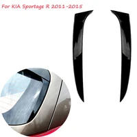 car decoration rear window side spoiler cover trim for kia sportage 2011 2012 2013 2014 2015 pillar posts molding stickers