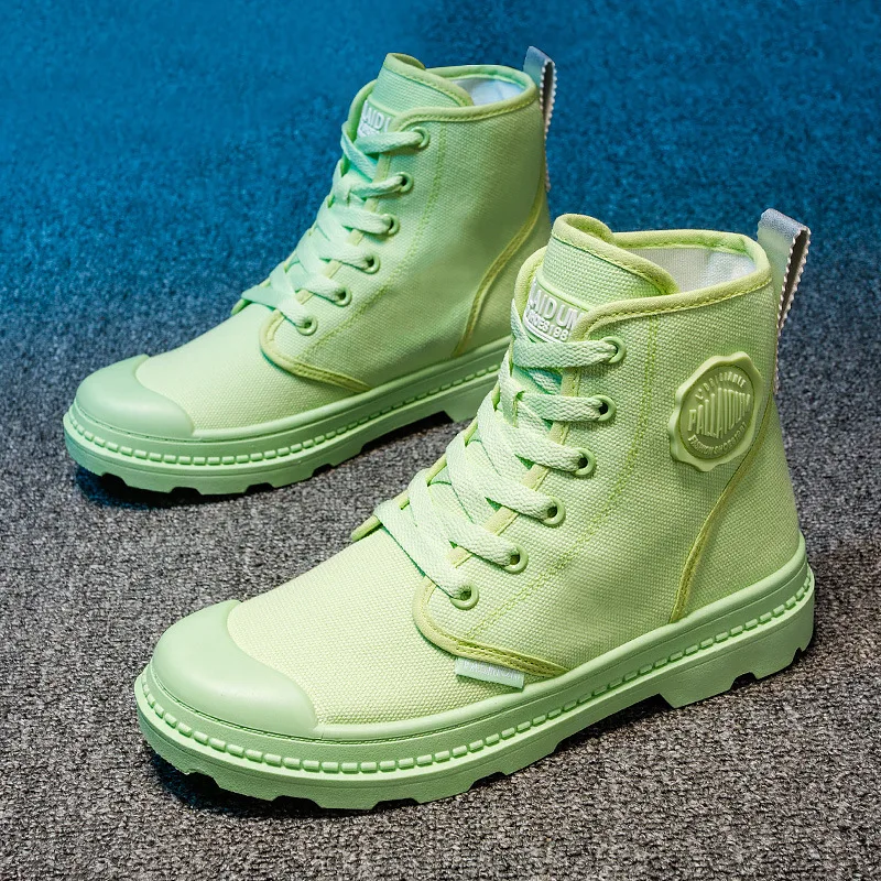 2019 г. новые зимние парусиновые Ботинки женские военные ботинки специальные