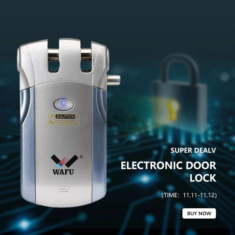 Дверной смарт-замок Wafu WF-019Electric с дистанционным управлением со встроенной