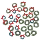 Миниатюрные сказочные садовые украшения для дома, миниатюрные украшения для кукольного домика, микро декор сделай сам, подарок, рождественские венки для кукольного домика, 10 шт.