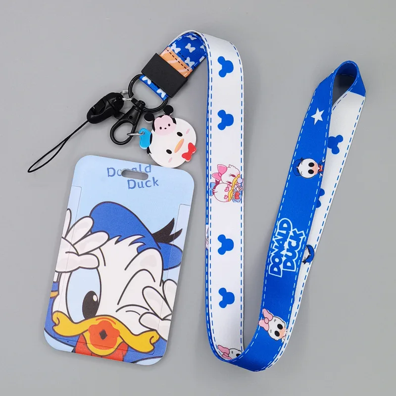 yq040 donald daisy duck key lanyard phone strap usb office student id badge holder lariat cartoon keychain lanyard jewelry gift free global shipping