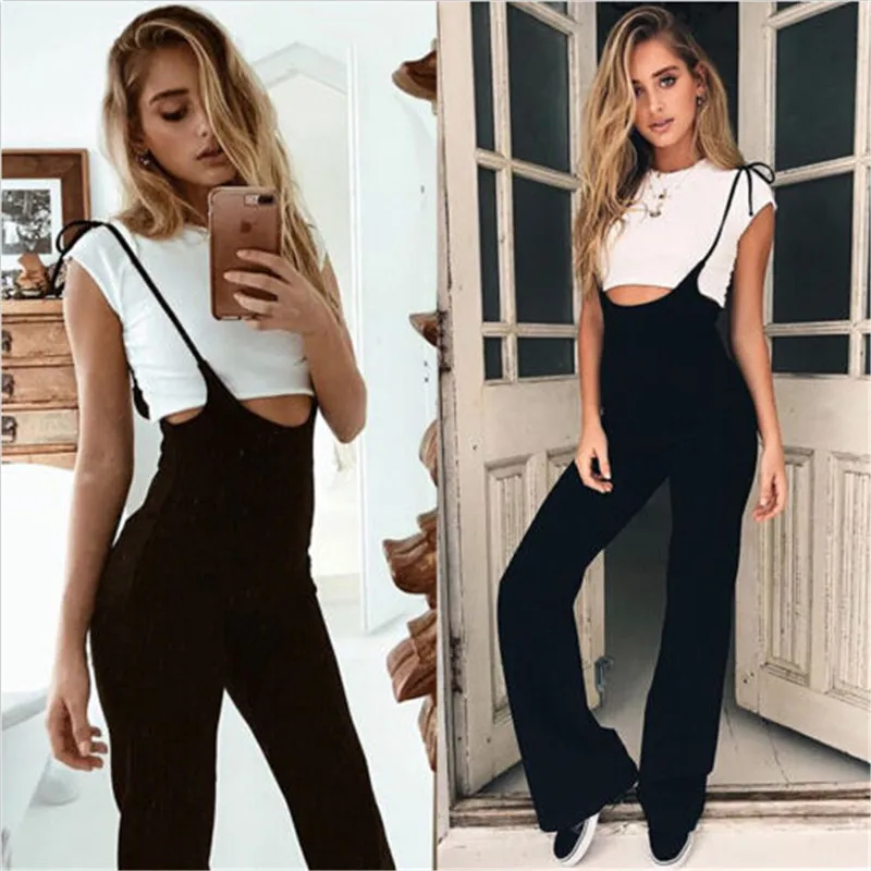 New Fahion Elegant Women's strap Clubwear Playsuit Bodycon Jumpsuit Sexy Romper Women Trousers Streetwear