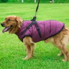 Куртка для больших питомцев VIP с ремнями, зимняя мягкая теплая одежда для собак, водостойкая куртка для Лабрадора, французского бульдога, наряд для собак