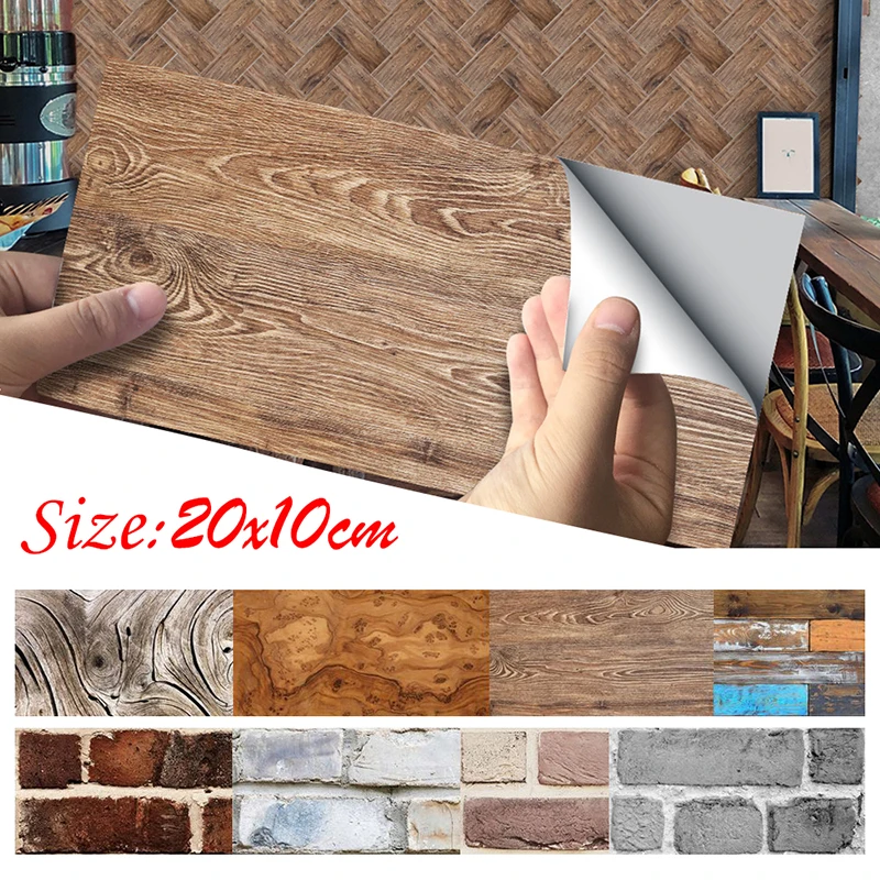 9 шт. Современные стильные настенные наклейки обои мраморные кирпичи настенная