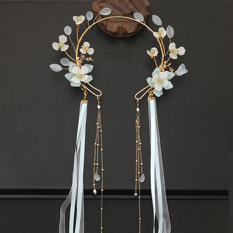 Hanfu Сказочный головной убор с кисточками Buyao головная повязка Корона Античные