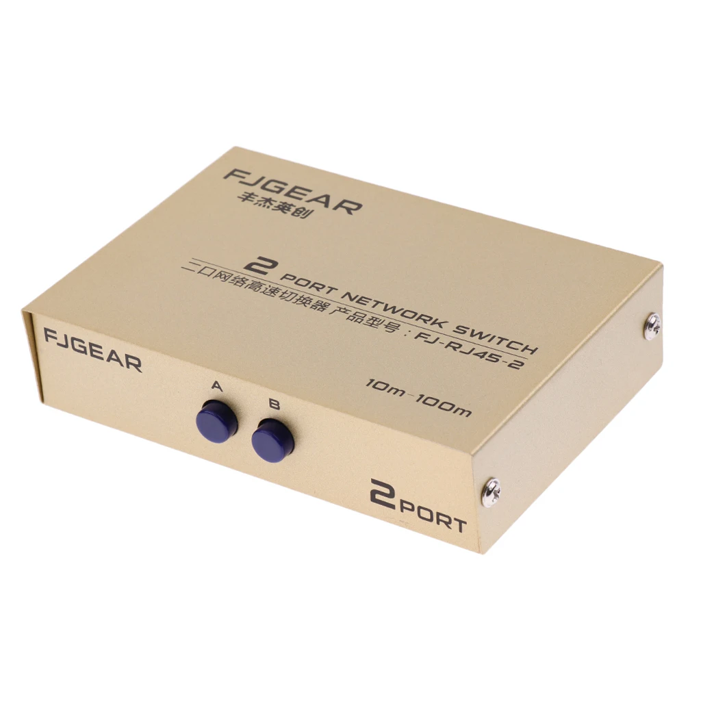 2 порта AB ручной сетевой коммутатор в 1/1 дюйм RJ45 Ethernet|Сетевые коммутаторы| |