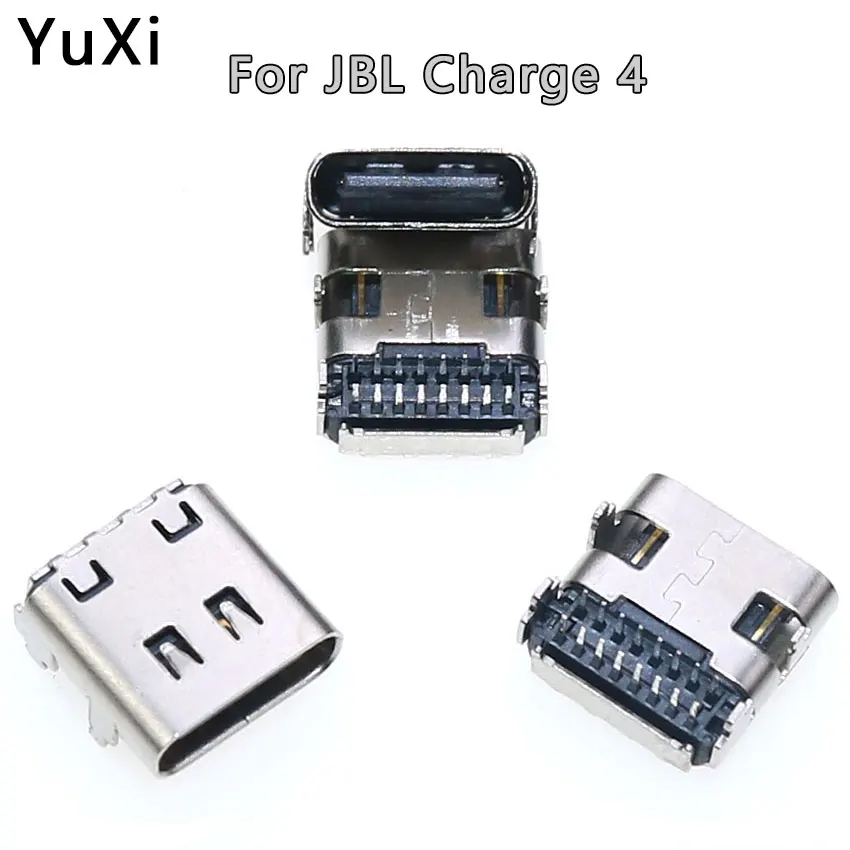 

10Pcs USB 3.1 Type C Connector 16 Pin Right Angle Through Holes PCB Female Socket Receptacle For JBL Charge 4 Connector