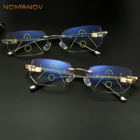 nomanov rimless diamond trimming luxury progressive multifocal reading glasses see near and far add 75 100 150 175 200 to 350