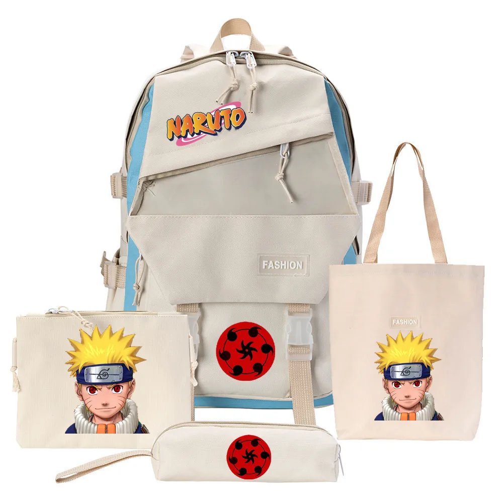 Школьный рюкзак Naruto для мужчин и женщин вместительный ранец с мультяшным аниме