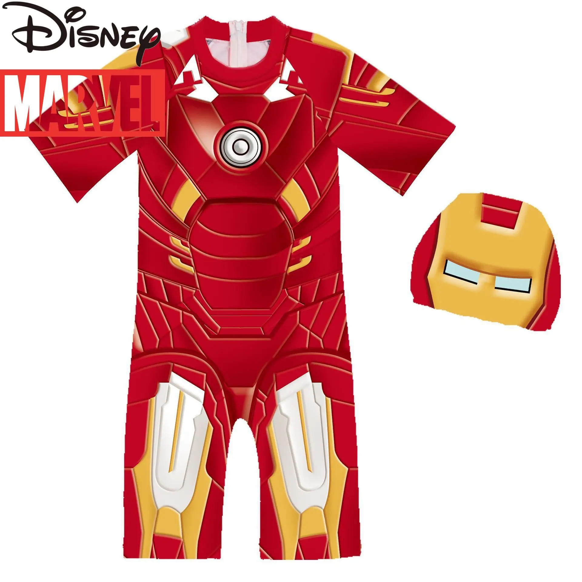 

Disney Marvel Iron Man Summer Children's Cartoon One-Piece Swimsuit Boy Superhero Swimsuit Quick Dry