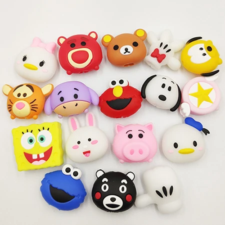 100Pcs-Random 100PcRandom милый мультфильм укус животных кабель протектор для iPhone XS XR 8 7 6USB кабель для передачи данных чомперы зарядное устройство провода намотки Органайзер - Цвет: 100Pcs-Random