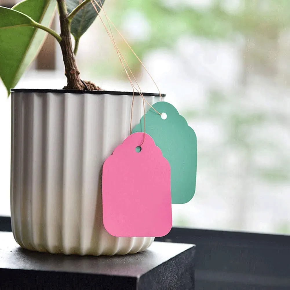 

500PCS 35x25MM Hanging Plant Markers DIY Seedlings Reusable Labels Hang Garden Flowers Pots Plants Hang Tag Labels Garden Tools