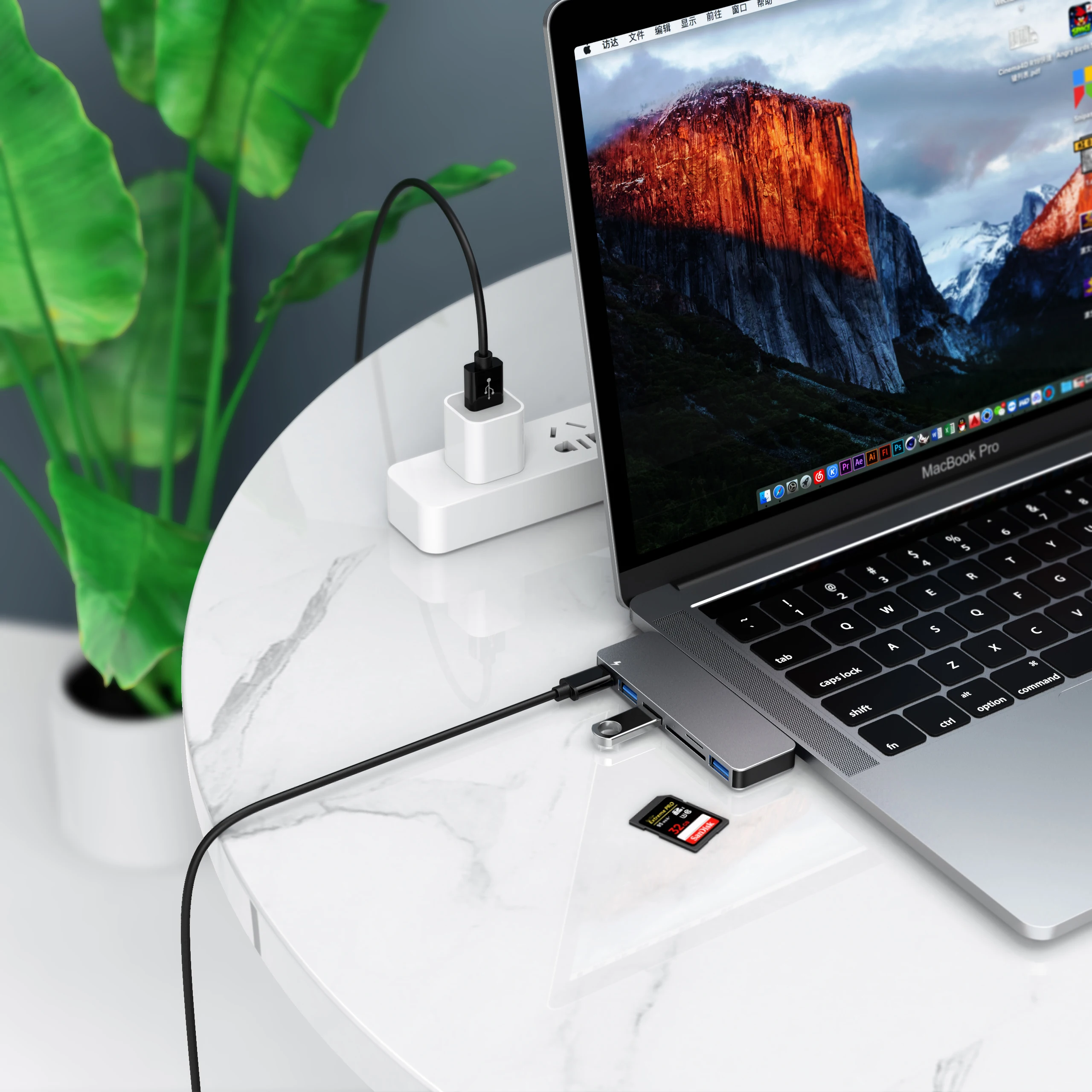 usb c разветвитель Док-станция thunderbolt 3 dual на * USB 0/sd-карта/micro sd карта/thunderbolt3 для macbook