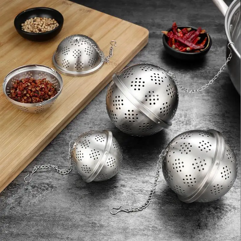 

6.5-11cm Stainless Steel Tea Infuser Sphere Locking Spice Tea Ball Strainer Mesh Infuser Tea Filter Strainers Kitchen Tools