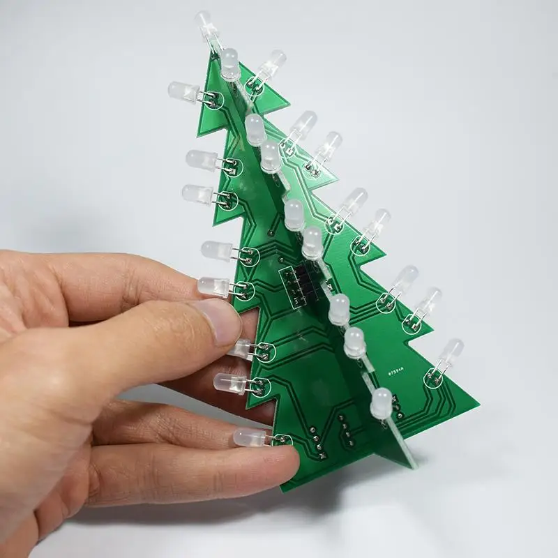 DIY Kit Рождественские елки светодиодный электронный модуль платы блока программного управления Красный Зеленый флэш-светильник электронный костюм украшение праздника