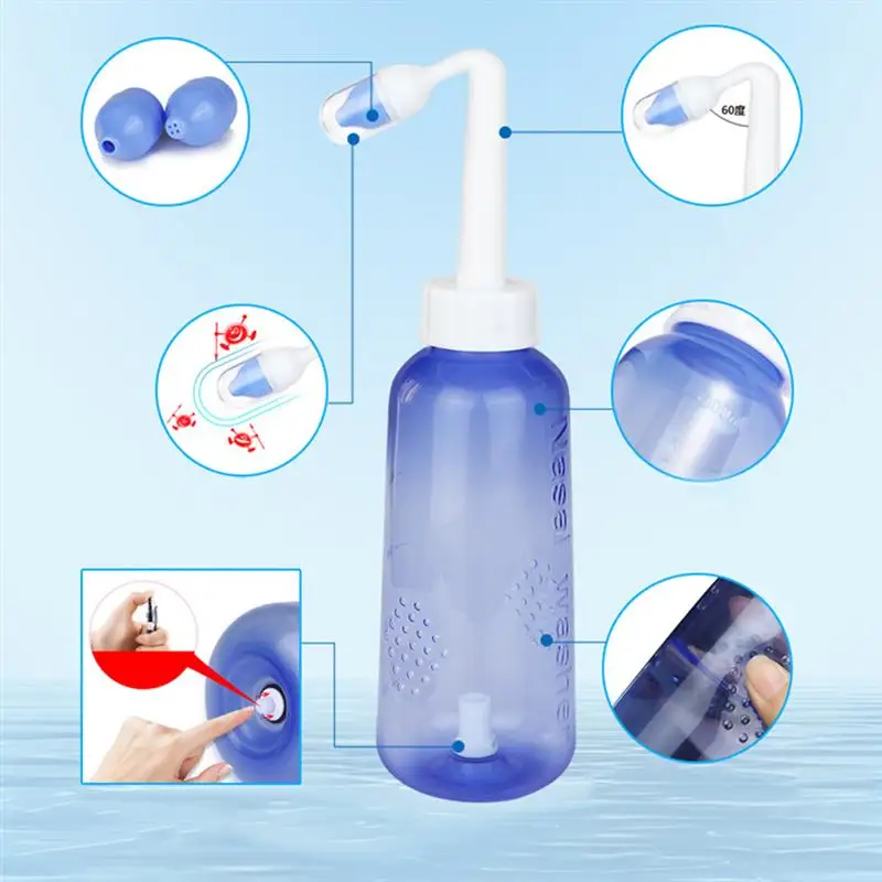 Бутылка-очиститель полости носа на 500 мл для наполнения жидкостью.