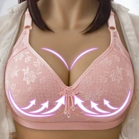 women back buckle cotton bra wire free plus size underwear widened shoulder straps brasieres comfort black breast cover female