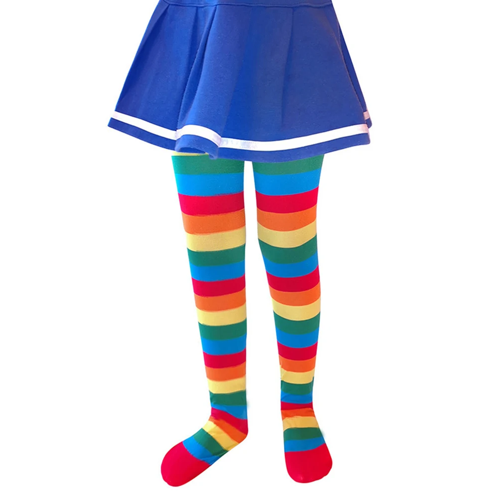 Колготки для девочек на Хэллоуин в полоску 5 8 лет вечерние детские чулки костюмы