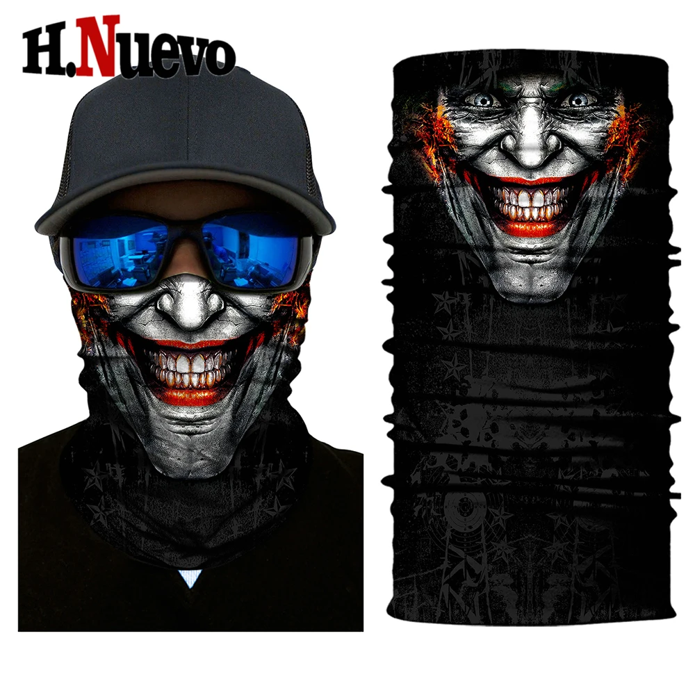 

New Biker Ghost Balaclava Face Protection Shield Skull Mask Ski Motorcycle Man Durag Women Masque Moto Scarf Bandana Motor Masks