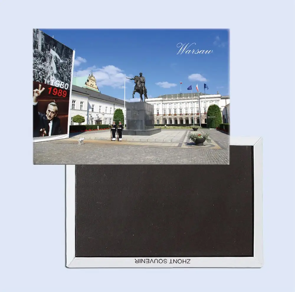 Подарки для путешествий, Варшава, Польша, 78 х 54 мм, Сувенирный магнит на холодильник, 25260, аксессуары для дома