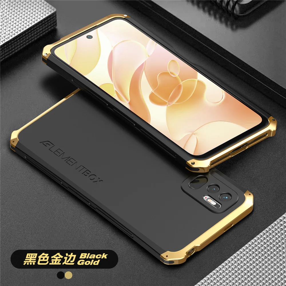 shockproof metal armor case for xiaomi redmi note 8 pro 9t case aluminum frame matte pc cover for redmi note 9t 10 6 7 pro case free global shipping