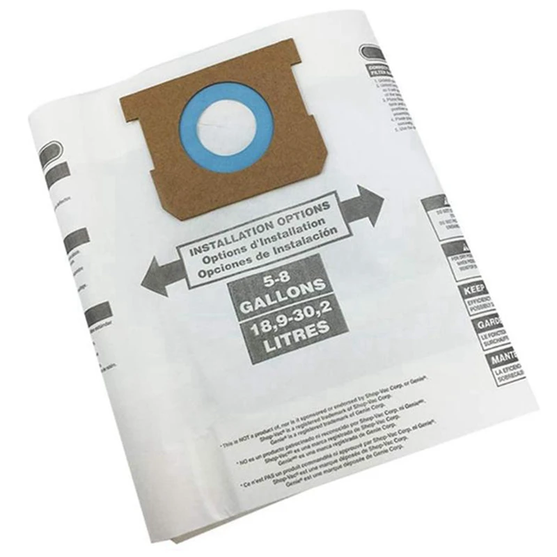 

6 Pcs Universal Dry Vac Dust Bag & 2 Pcs Foam Sleeve Filter