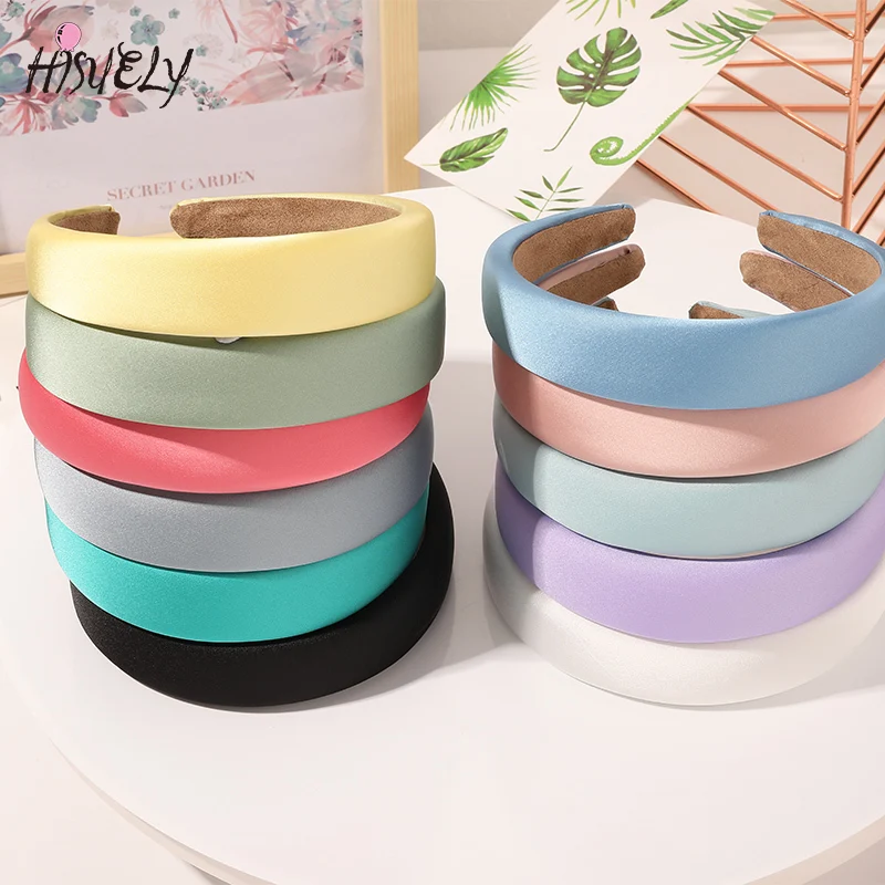 

Новая индивидуальная модная цветная губчатая повязка на голову, милые темпераментные аксессуары для волос, инструменты для укладки, простые головные уборы SY70