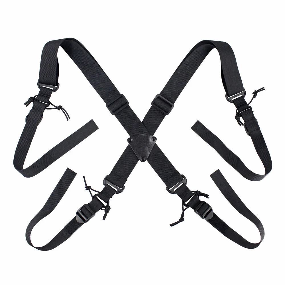 

Outdoor Adjustable X-Type Suspenders Multi-Function Military Tactical Duty Belt Harness Combat Belt Strape