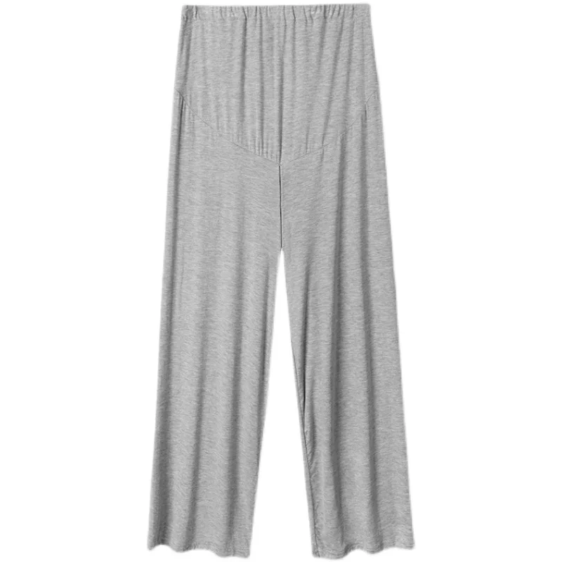 

1161# Summer Thin Modal Maternity Pants Wide Leg Loose Belly Pants Clothes for Pregnant Women Casual Pregnancy Sleep Home Wear