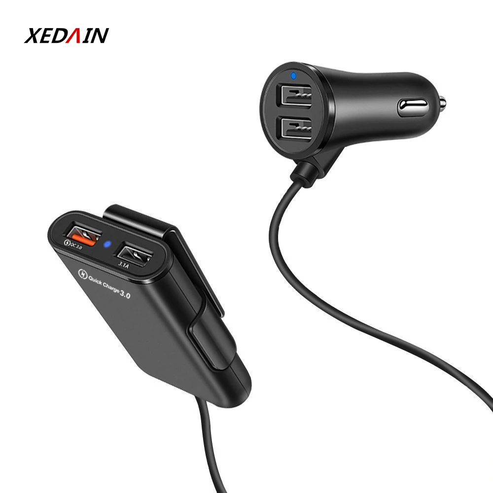 Высококачественное Автомобильное зарядное устройство USB QC4.0 QC3.0 быстрая зарядка 4