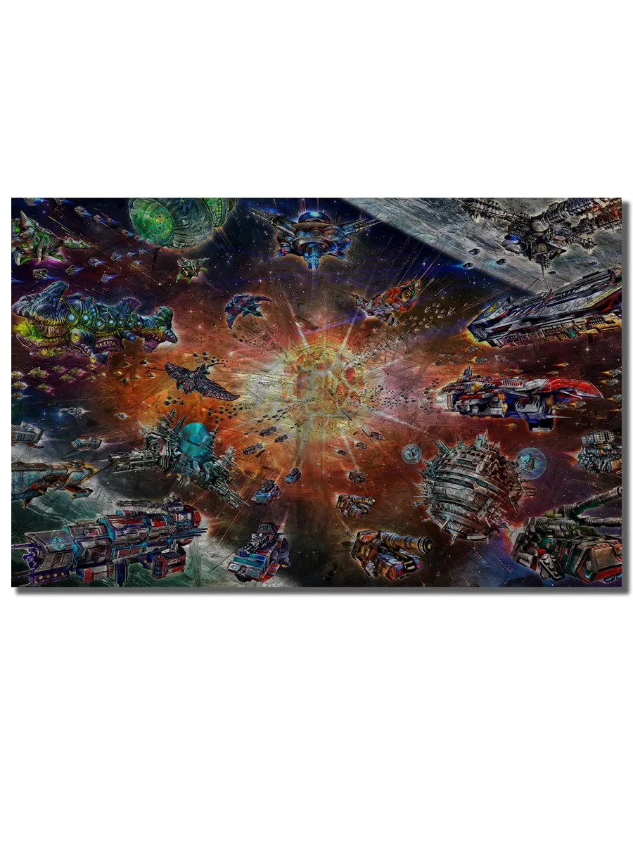 Картина интерьерная на рельефной доске настольные игры звездные империи (Star Realms