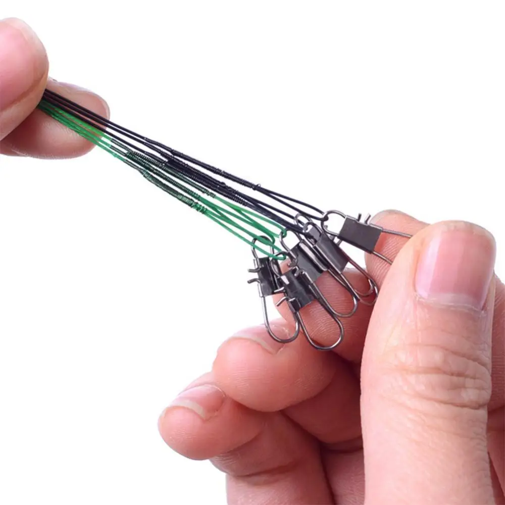 

20Pcs Anti-Bite Steel Wire Leader Swivel Fishing Line Tackle Tool Fish Accessory