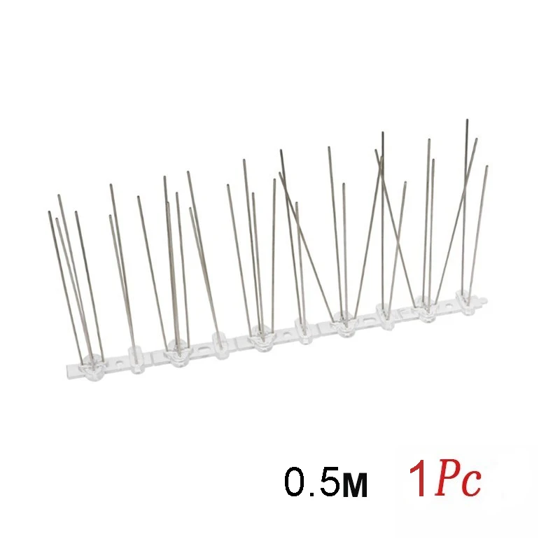 0.5 m bird Needle Шипы-Отпугиватели птиц/Отпугиватели голубей против/Отпугивание птиц против/шипы для птиц из нержавеющей стали/пластиковые шипы для отпугивания птиц 1m-8mj - Цвет: 0.5 m bird Needle