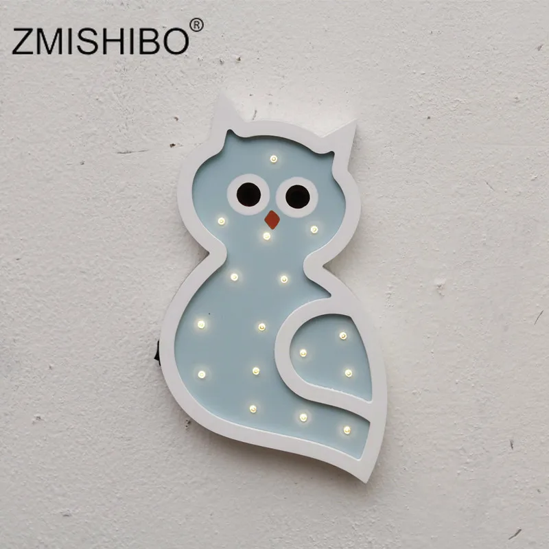 ZMISHIBO деревянный ночник с животными в форме овцы кролика собаки для детей спальни
