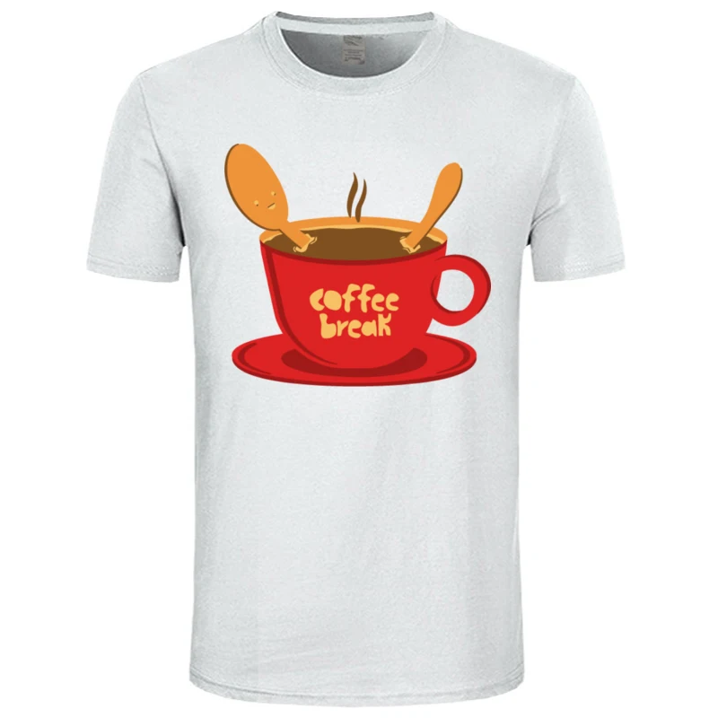 

Coffee Break Funny T-shirts Simple Style Men Tshirt Male Cool Design Crewneck Cotton Short Sleeve T Shirt Cartoon Tees