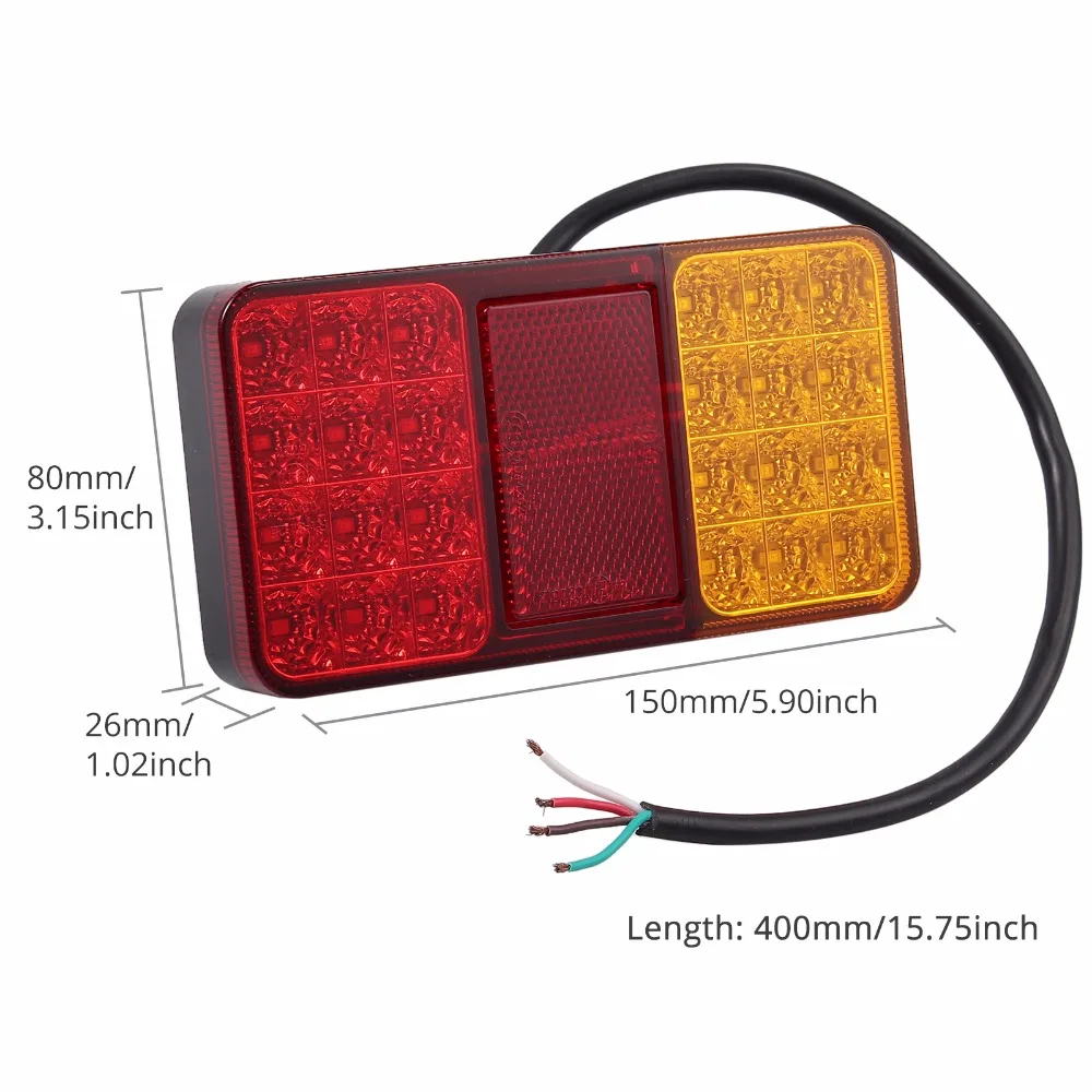 AUTOUTLET 2 шт. для задних фонарей Водонепроницаемый 12 в задний стоп 24LED индикатор тормоза грузовик прицеп задние фонари