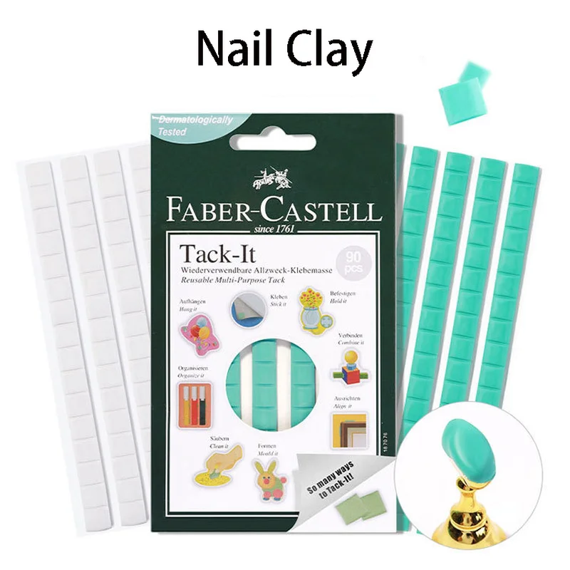 

Practice Tools Manicure Nail Adhesive Glue Clay Stick Removable Reusable Clay Stand Holder Display Tips Nails Art 1Pack