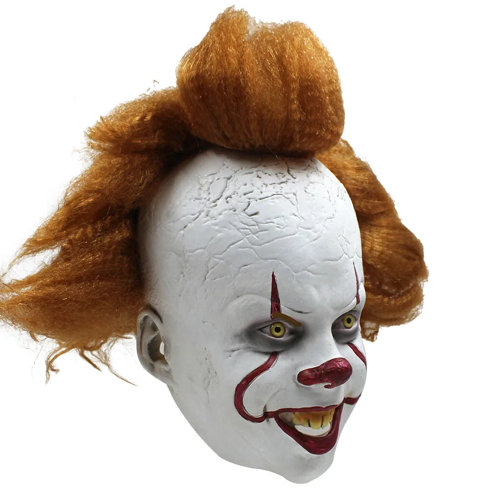 Фильм It Chapter 2 Pennywise Клоун Маска Латекс страшный Хэллоуин карнавальные костюмы реквизит маска для вечеринки Косплей