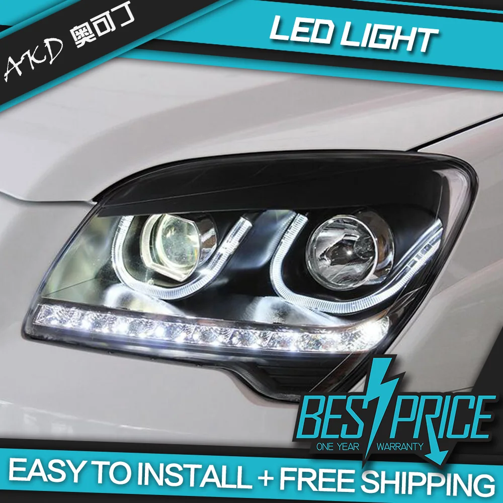 АКД автомобильного тюнинга головной светильник для KIA Sportage 2007 2013 светодиодный DRL