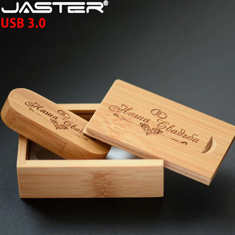 Флэш накопитель JASTER деревянный USB 3 0 + коробка 4 ГБ 8 16 32 64 свадебные подарки|USB